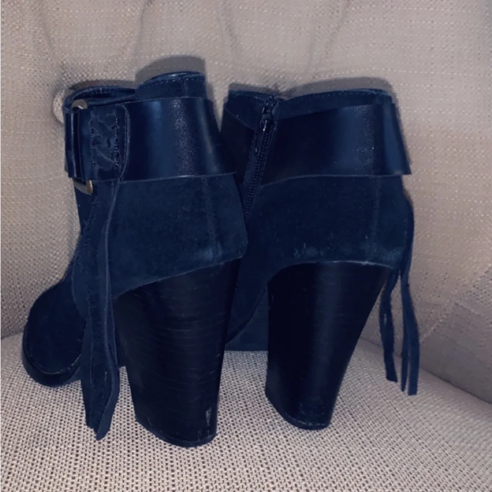 Black Suede Booties - Picture 3 of 5